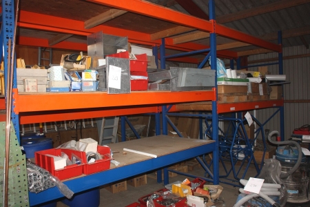 2 section pallet rack without content