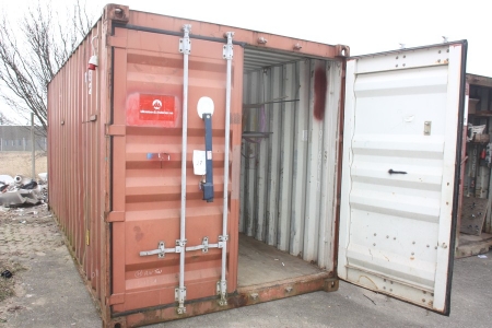 20 foot material container with rack structure without content. Power