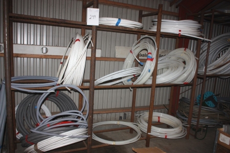 Tube rack with content: Various PEX pipes, etc. + tube carroussel