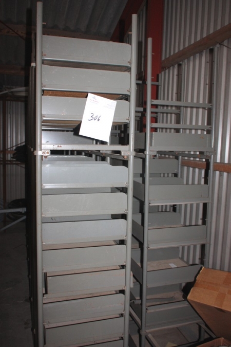 6 section steel shelving