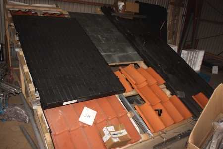 Test Setup for different body types roofing tiles, roof tiles and solar panel + 5 fix solar panels