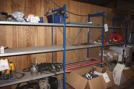 3 section steel shelving without content