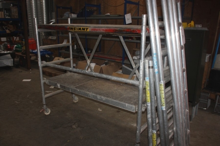 Rolling scaffolding, narrow, Zanders, with quick release