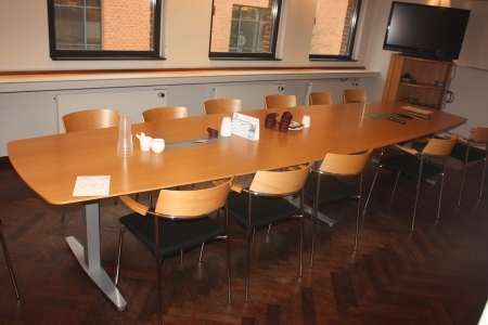Everything in the room minus permanent installations: conference room with a large conference table with the installation of video conferencing, 12 chairs, marked RADIUS + video conferencing equipment, Tandberg + flat screen TV, Toshiba LCD model 42SV550D