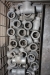 Tube rack with 2 x 36 drawers with content: Various pipe fittings, etc.