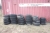 Lot miscellaneous plastic, insulated pipes, iron pipes, etc. + new and unused tires