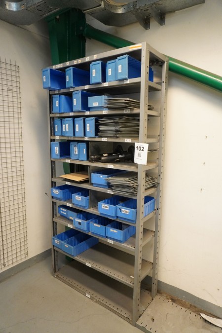Storage rack with contents