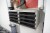 Fan heater incl. assortment shelves, etc.
