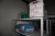 2 pcs. shelves incl. various cleaning/office supplies