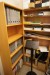 4 pieces. shelves containing various office supplies, etc.