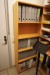 4 pieces. shelves containing various office supplies, etc.