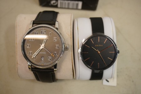 2 pcs. Wristwatches, Obaku and Van Vogel