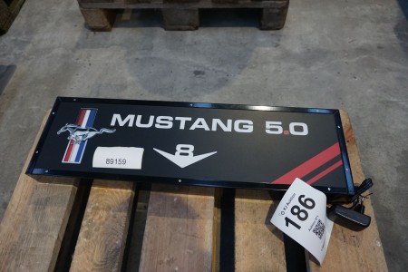 Mustang sign with light