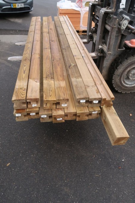 14 pcs. posts with tracks for fences 90x90 mm