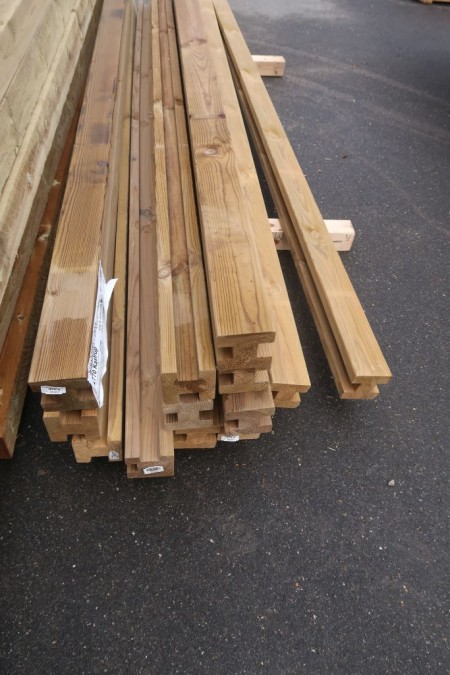 13 pcs. posts with tracks for fences 90x90 mm