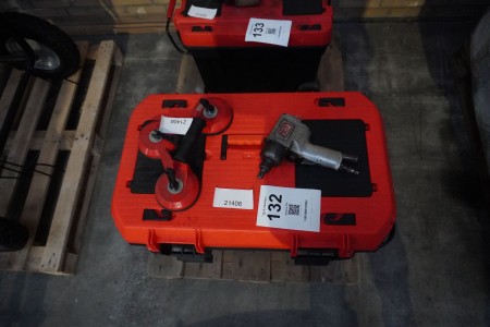 Værktøjskasse inkl. luftnøgle + sugekop