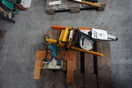 2 pcs. Chainsaws, STIHL & McCulloch + Modified circular saw, Bosch