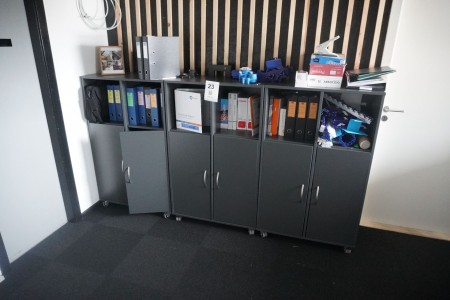 3 pcs, Office cabinets without contents