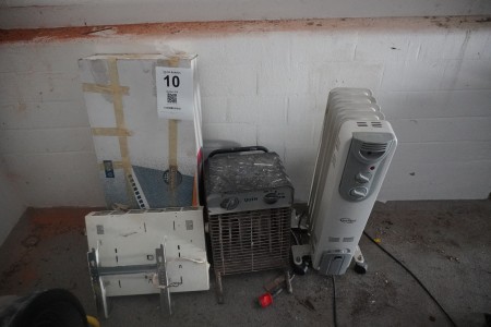 Various radiators & fan heaters