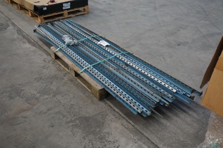 Lot of elements for steel shelving