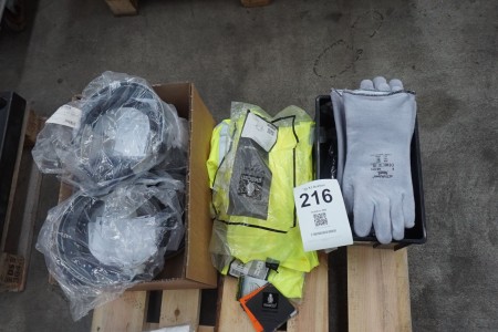 Lots of gloves, reflective vests & visors