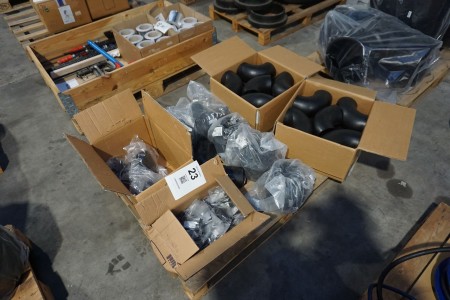 Pallet with various bends, electric sleeves, etc.