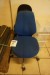 2 pcs. office chairs, 4 pcs. bins & various elements for shelving