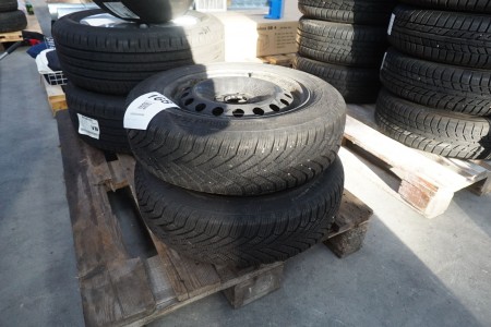 2 pcs. Steel rims with tires, Continental