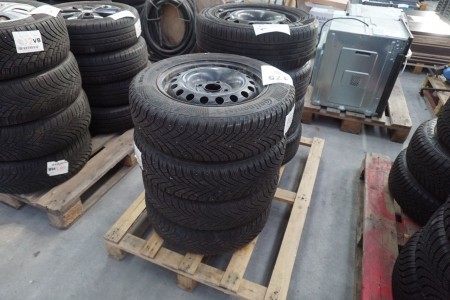 4 pcs. Steel rims with tires, Continental