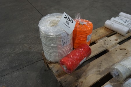 3 rolls of nylon and polyester rope