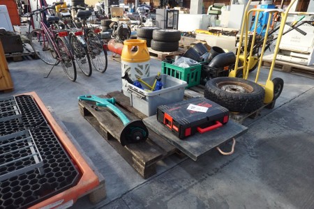 Electric edger, tool box, gas cylinder, etc.