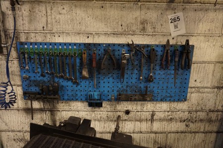 Workshop board with contents