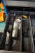 Contents of 2 shelves of drill bits, collets, boring steel, etc.