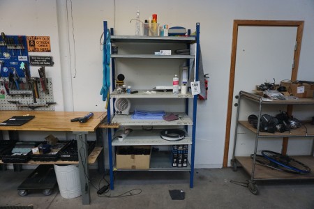 1-bay workshop shelf with contents