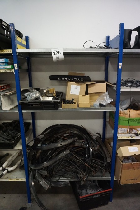 Contents in 1 compartment of various spare parts for electric bicycles