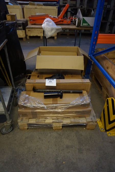 Large batch of frame parts for electric bicycles