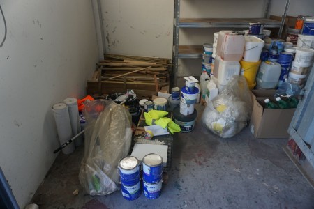 Large batch of paint etc. in the corner
