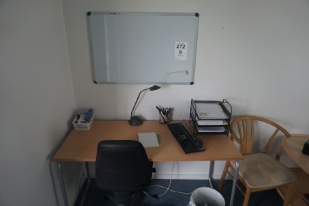Table with chair and whiteboard