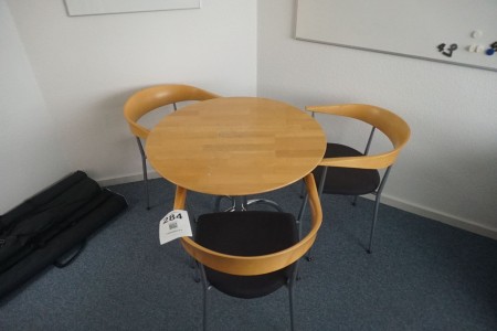 Table with 3 pcs. Chairs