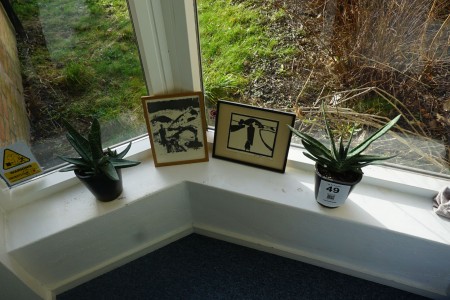 3 Stück. Pflanzen, 2 Stk. Glaskunst und 2-tlg. Gemälde