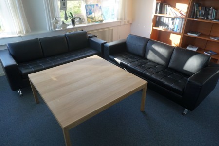 Sofa group with table and lamp