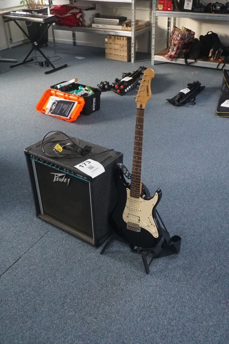 Electric guitar, Yamaha EG112 incl. Amplifier, Peavey Basic 60