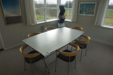 Conference table incl. 6 pieces. Chairs