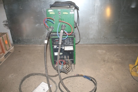 Migatronic BDH 320 MIG-TIG-MMA welder, twin wire feeders, 2 MIG torches and TIG