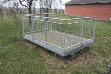 Balcony, powerful, fully galvanized, 3x2m with 21mm hardwood floor. 