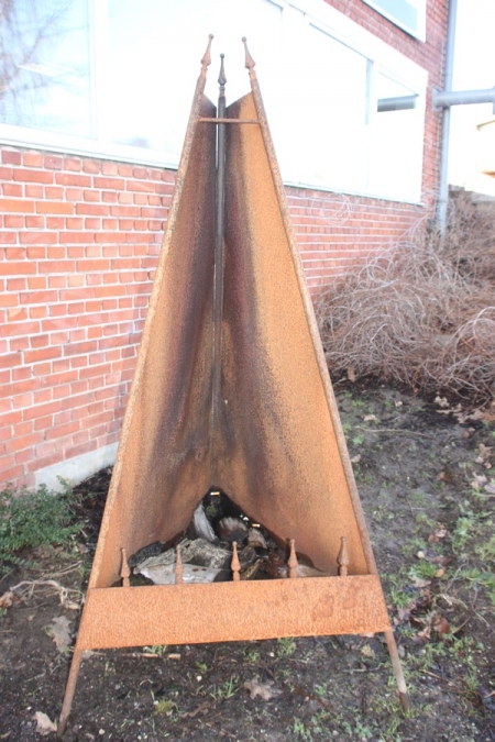 Outdoor fireplace, designer model. Height approx. 200 cm