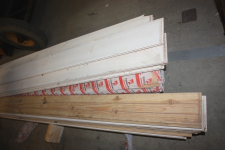 Pallet ceiling boards, whitewash, Fjorddal