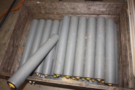 Pallet rubber coated rollers for roller conveyor, ø 80, length = 600 mm, next unused