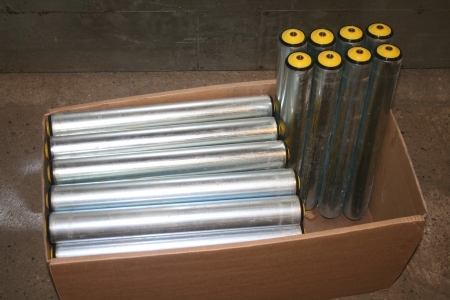 Transport rollers steel ø50 with M8 threaded ends L = 420mm approx. 40 pcs. new and unused