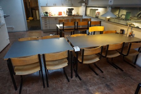 5 tables incl. 28 chairs